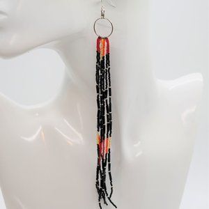 SOLD - Fire Circle Waterfall Earrings